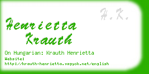 henrietta krauth business card